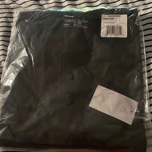 Public Opinion Long Sleeve Henley Black - Size Large